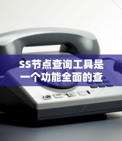 SS节点查询工具是一个功能全面的查询工具，主要用于管理节点信息。以下是关于SS节点查询工具的详细说明