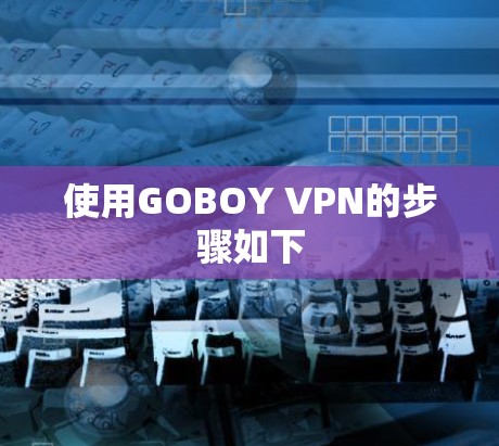 使用GOBOY VPN的步骤如下