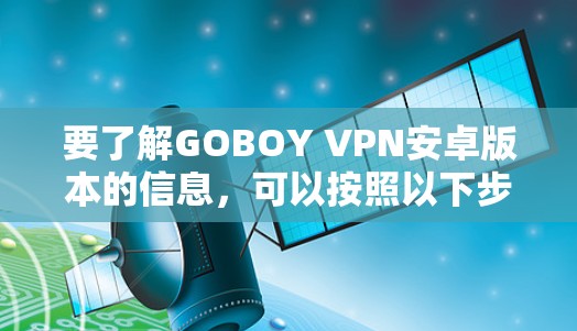 要了解GOBOY VPN安卓版本的信息，可以按照以下步骤进行